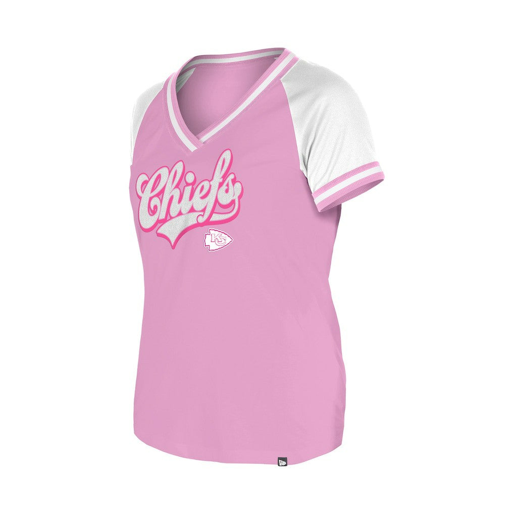 Kansas City Chiefs New Era Women's Mommy & Me V-Neck T-Shirt - Pink - NFL