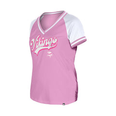Minnesota Vikings New Era Women's Mommy & Me V-Neck T-Shirt - Pink - NFL