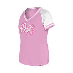 San Francisco 49ers New Era Women's Mommy & Me V-Neck T-Shirt - Pink - NFL