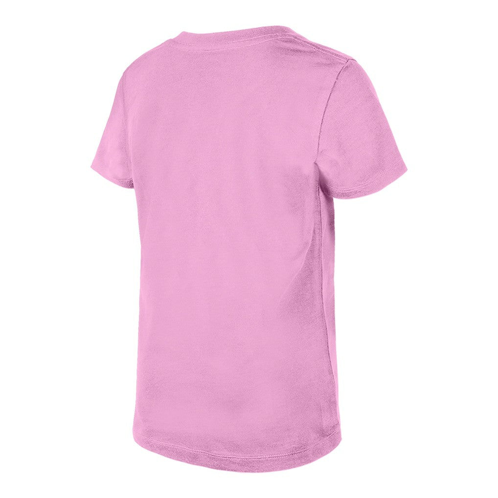 Kansas City Chiefs New Era Girls Youth Flip Sequins V-Neck T-Shirt - Pink - NFL