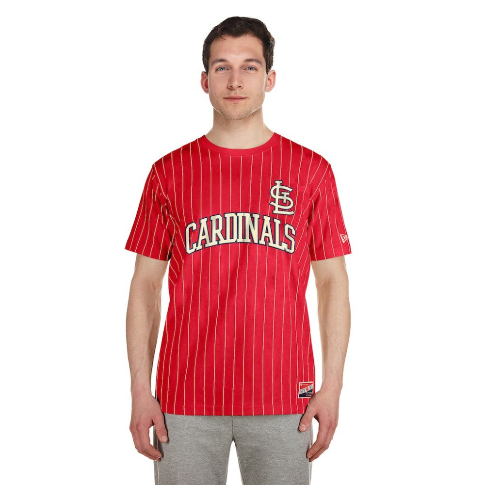St. Louis Cardinals New Era Throwback Pinstripe T-Shirt Discount