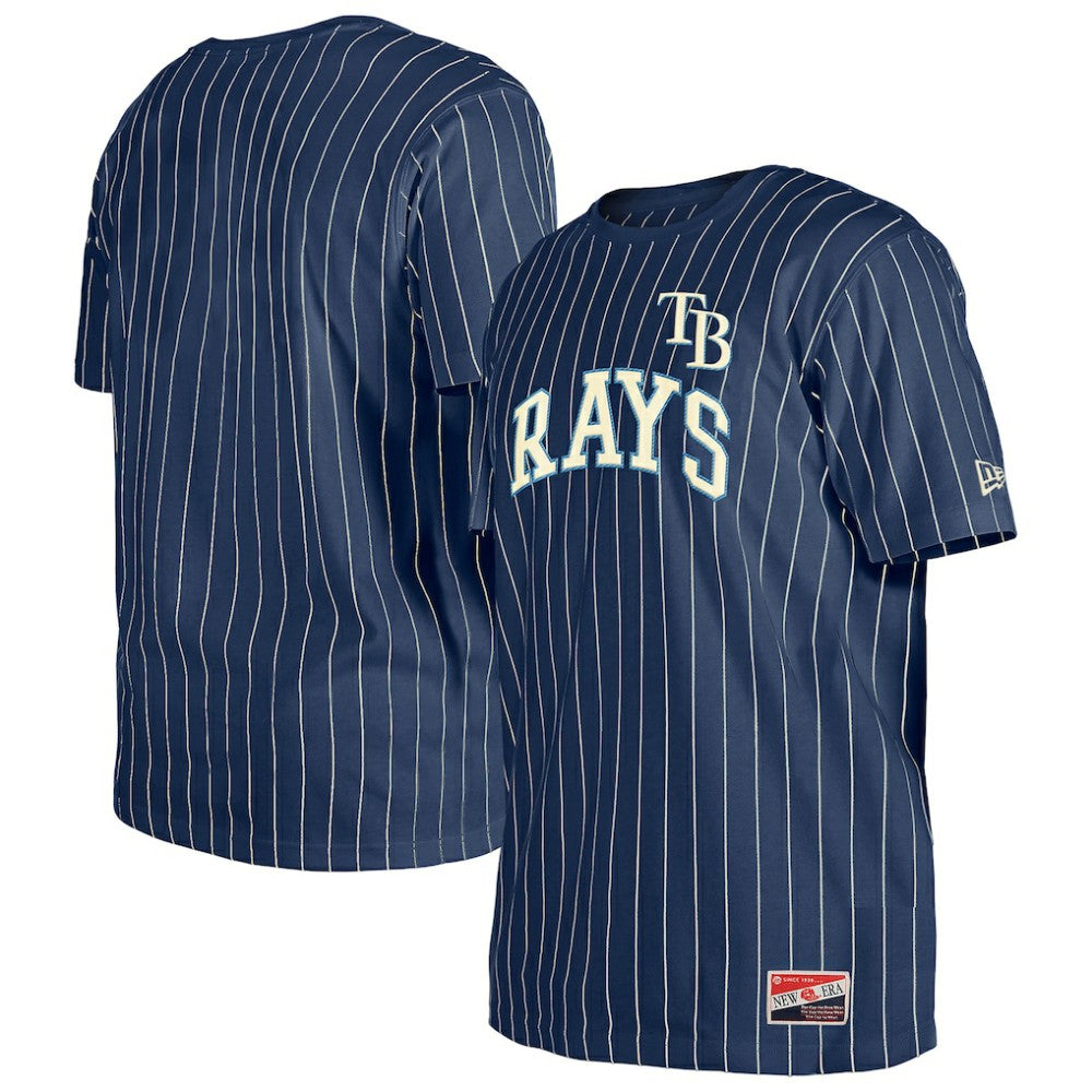 Tampa Bay Rays New Era Throwback Pinstripe T-Shirt Sale