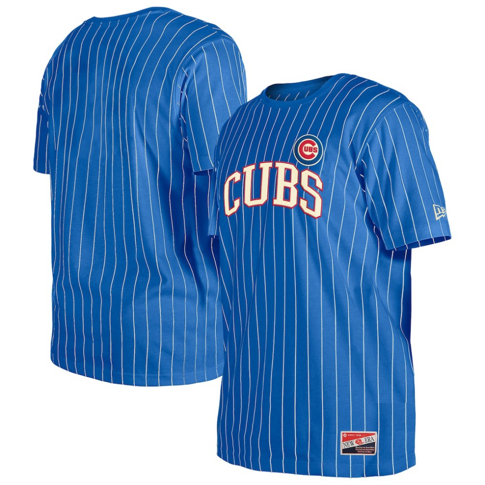 Chicago Cubs New Era Throwback Pinstripe T-Shirt Near Me
