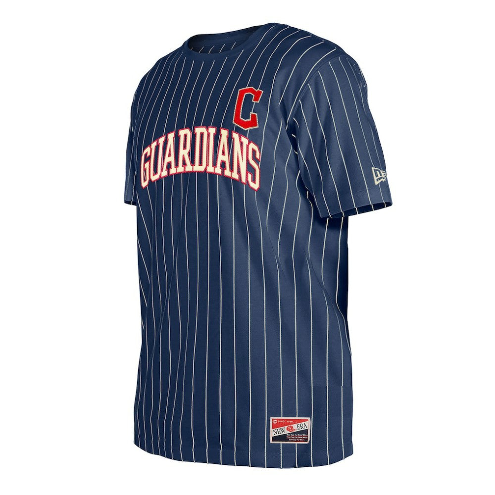 Cleveland Guardians New Era Throwback Pinstripe T-Shirt Discount