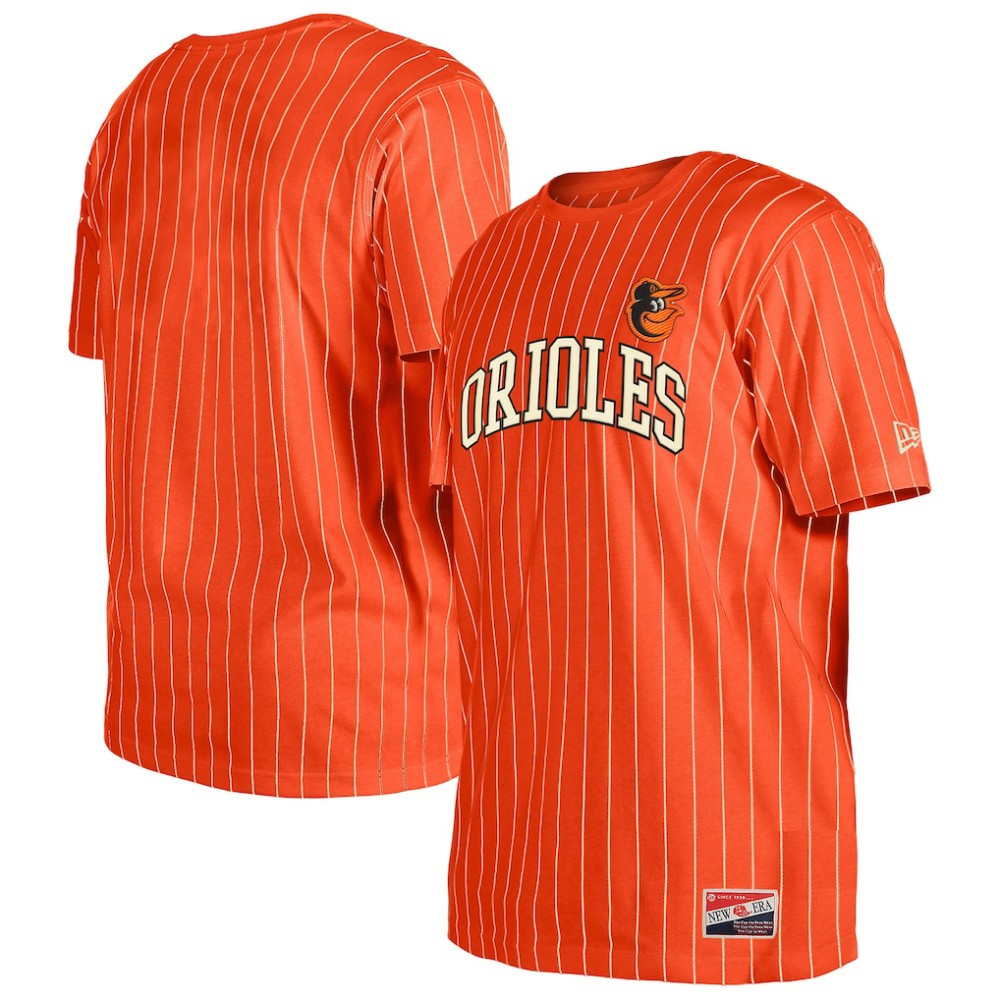 Baltimore Orioles New Era Throwback Pinstripe T-Shirt for sale