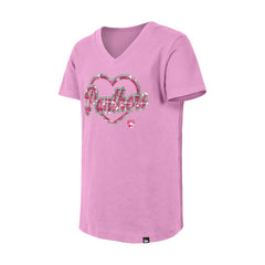 Florida Panthers New Era Girl's Youth Flip Sequin V-Neck T-Shirt - Pink | New Era Clearance