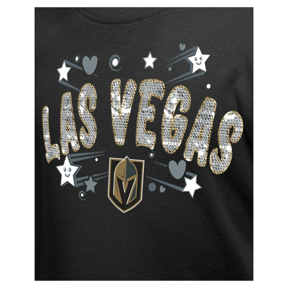 Vegas Golden Knights New Era Girl's Youth Flip Sequin T-Shirt - Black | New Era discount