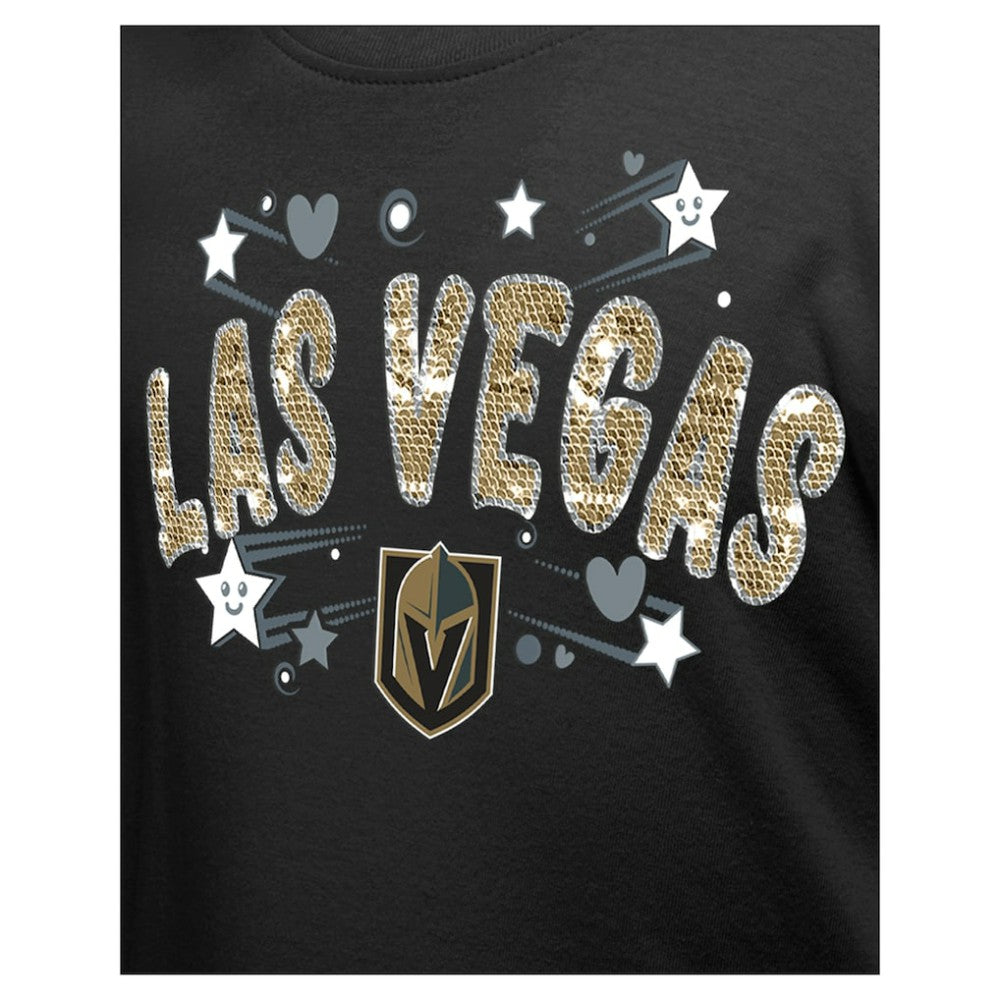 Vegas Golden Knights New Era Girl's Youth Flip Sequin T-Shirt - Black | New Era discount