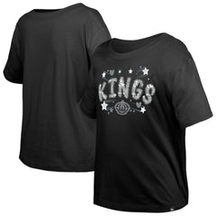 Los Angeles Kings New Era Girl's Youth Flip Sequin T-Shirt - Black | New Era discount