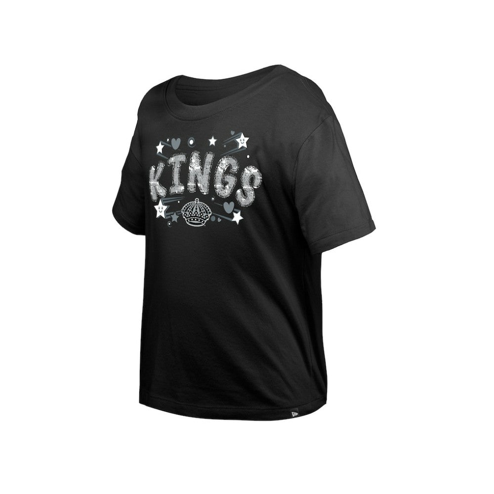 Los Angeles Kings New Era Girl's Youth Flip Sequin T-Shirt - Black | New Era discount
