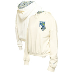 New York Rangers New Era Women's Glam Game Quarter-Zip Cropped Floral Hoodie Pullover - Cream | New Era near me