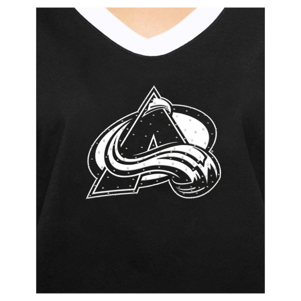 Colorado Avalanche New Era Women's Game Day Rhinestuds T-Shirt - Black | New Era sale