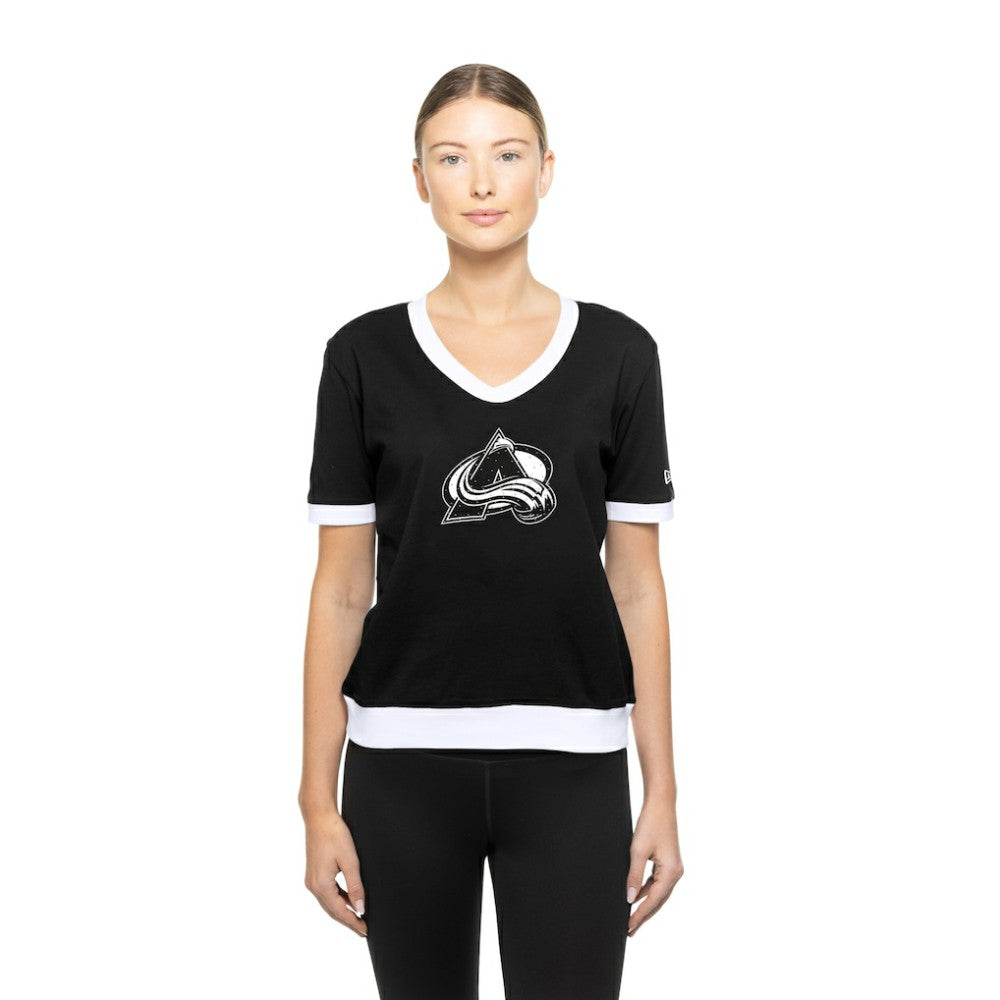 Colorado Avalanche New Era Women's Game Day Rhinestuds T-Shirt - Black | New Era sale