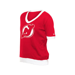 New Jersey Devils New Era Women's Game Day Rhinestuds T-Shirt - Red | New Era sale