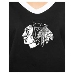 Chicago Blackhawks New Era Women's Game Day Rhinestuds T-Shirt - Black | New Era online