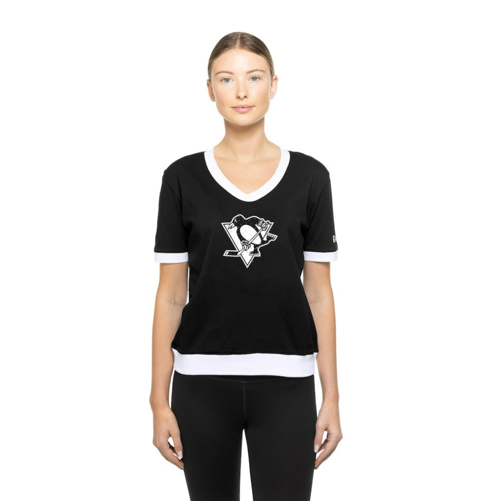 Pittsburgh Penguins New Era Women's Game Day Rhinestuds T-Shirt - Black | New Era near me