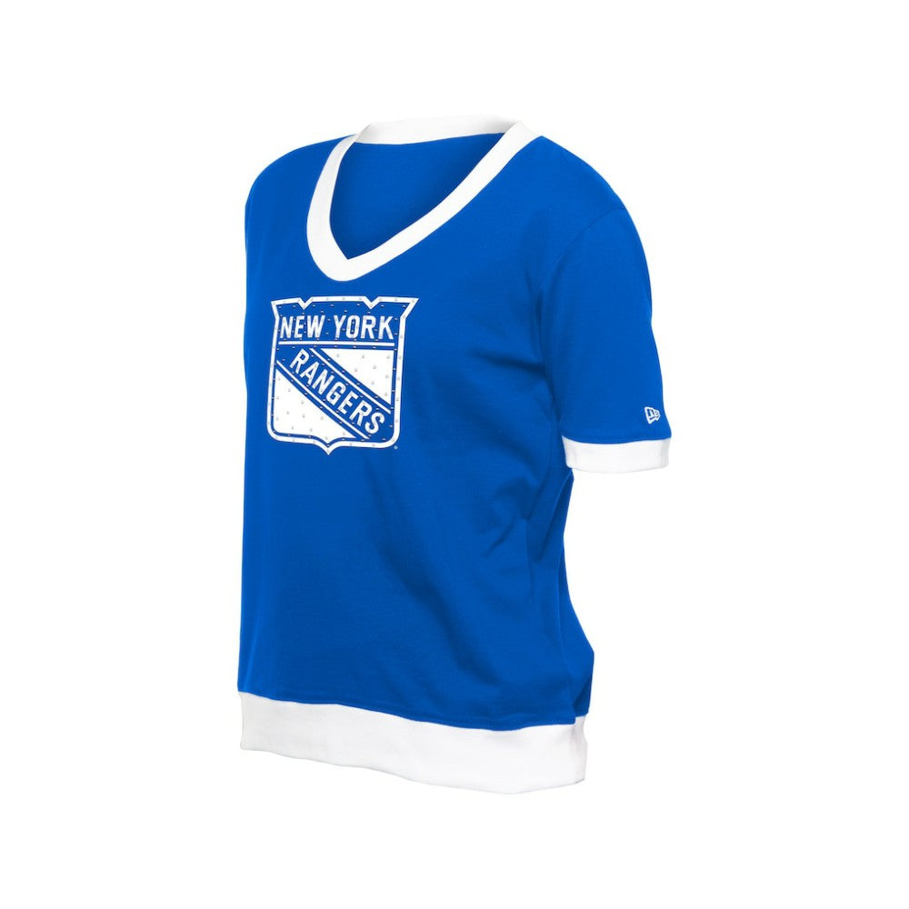New York Rangers New Era Women's Game Day Rhinestuds T-Shirt - Blue | New Era Lifestyle
