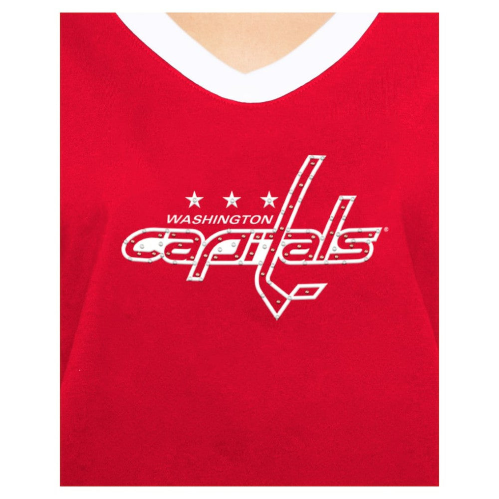 Washington Capitals New Era Women's Game Day Rhinestuds T-Shirt - Red | New Era near me