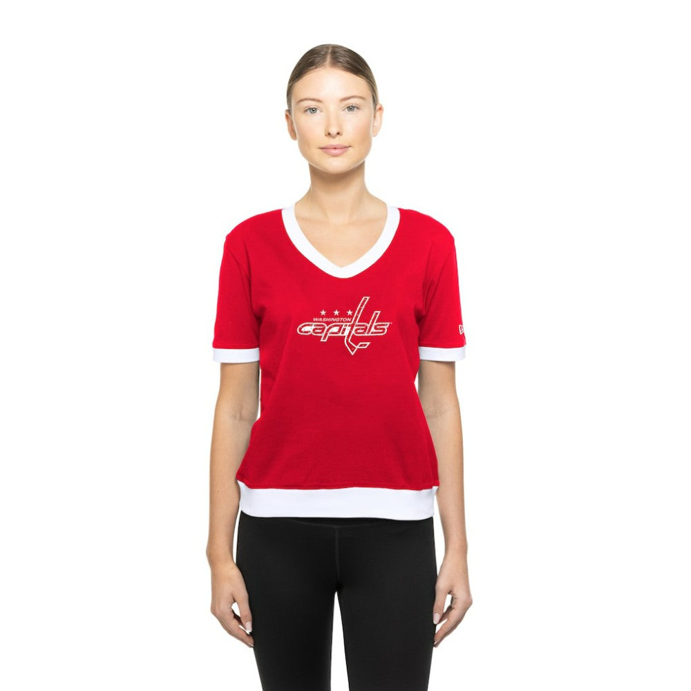 Washington Capitals New Era Women's Game Day Rhinestuds T-Shirt - Red | New Era near me