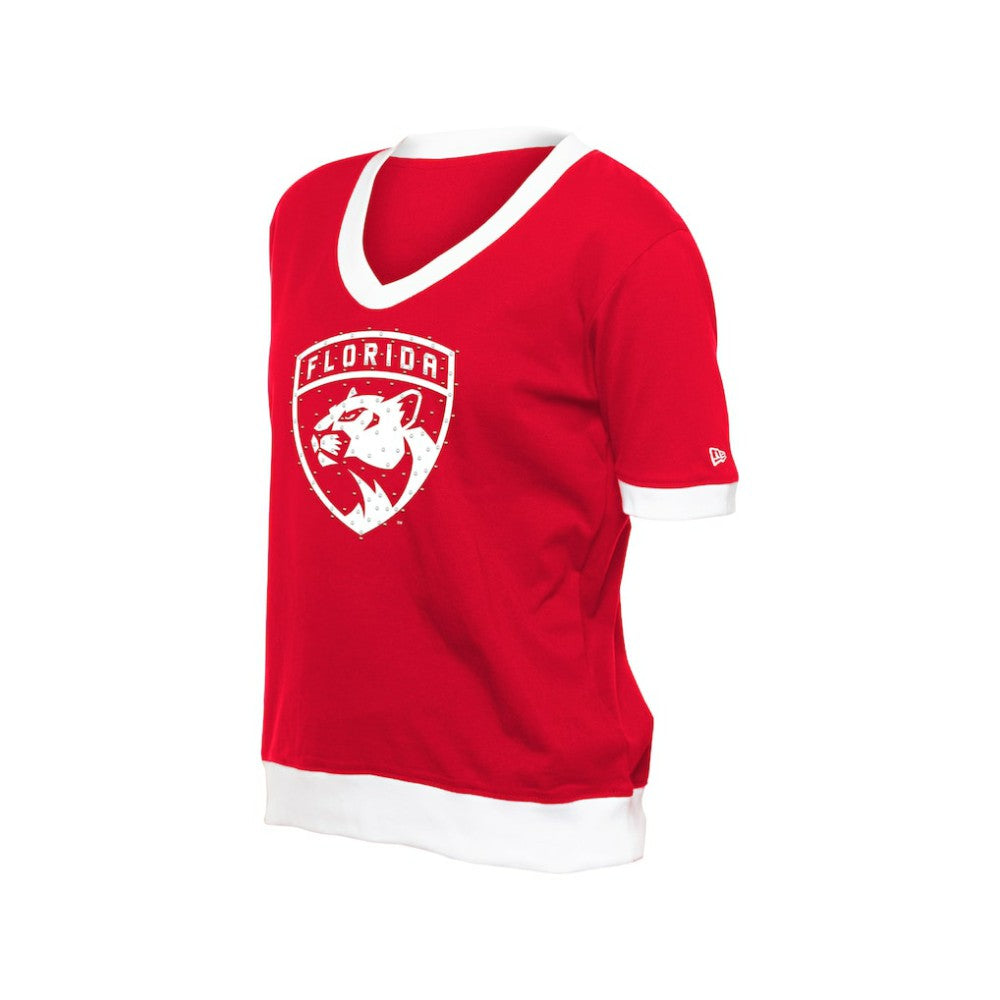 Florida Panthers New Era Women's Game Day Rhinestuds T-Shirt - Red | New Era discount