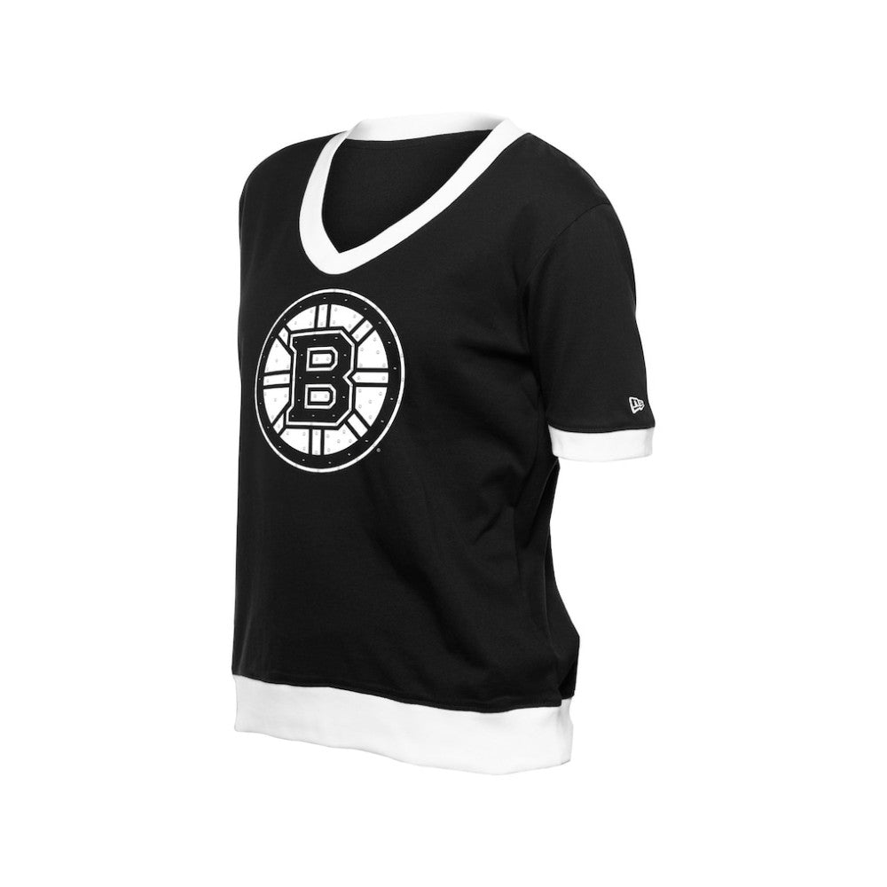Boston Bruins New Era Women's Game Day Rhinestuds T-Shirt - Black | New Era Clearance