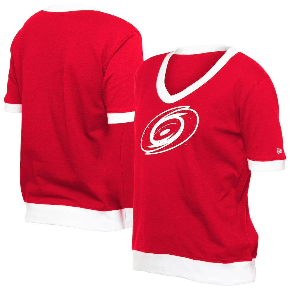 Carolina Hurricanes New Era Women's Game Day Rhinestuds T-Shirt - Red | New Era Lifestyle