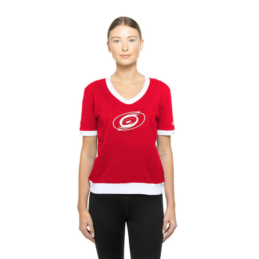 Carolina Hurricanes New Era Women's Game Day Rhinestuds T-Shirt - Red | New Era Lifestyle