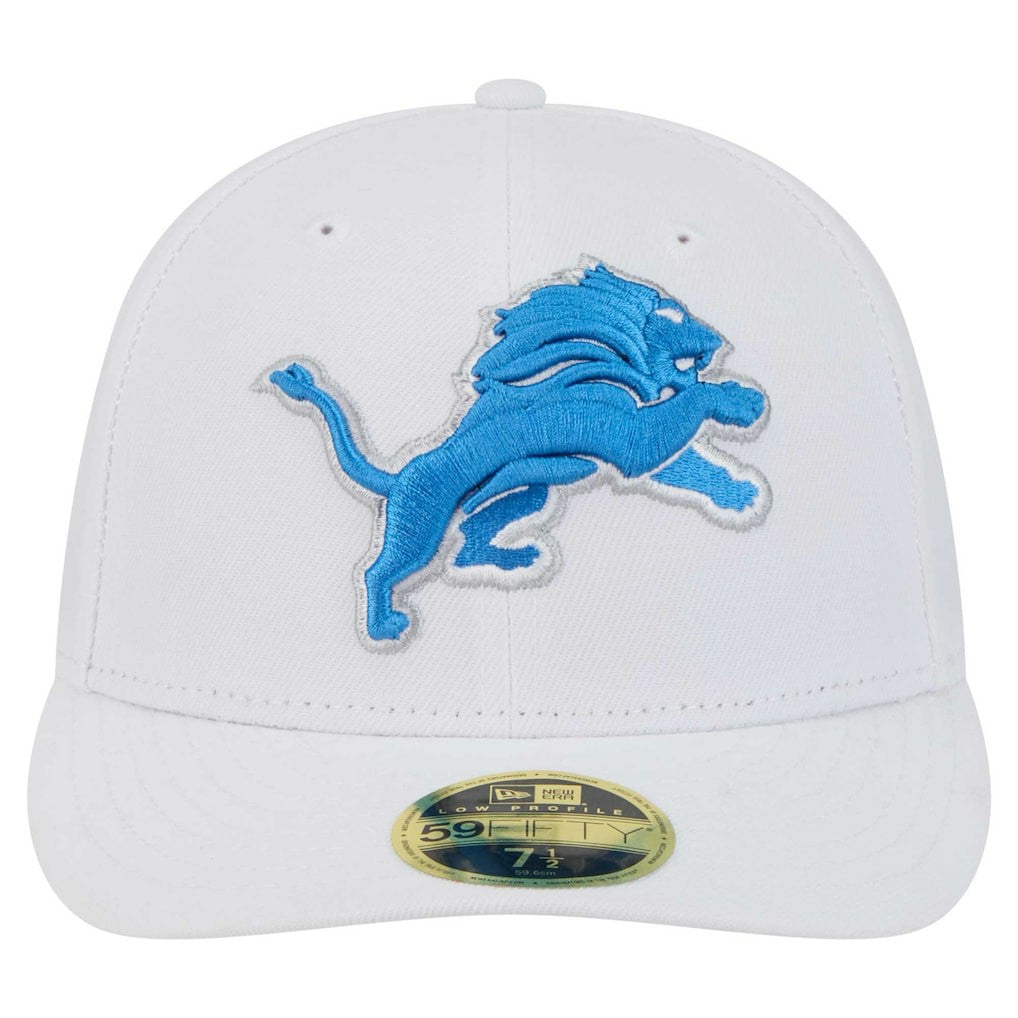 Detroit Lions New Era Omaha Low Profile 59FIFTY Fitted Hat - White - NFL
