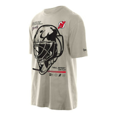 New Jersey Devils New Era Goalie Mask T-Shirt - Tan | New Era discount
