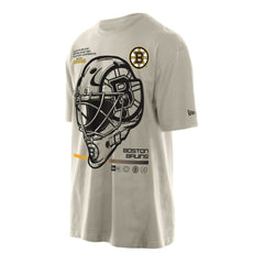 Boston Bruins New Era Goalie Mask T-Shirt - Tan | New Era online