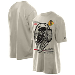 Chicago Blackhawks New Era Goalie Mask T-Shirt - Tan | New Era discount