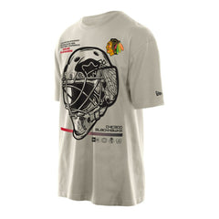 Chicago Blackhawks New Era Goalie Mask T-Shirt - Tan | New Era discount