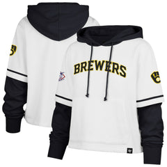 Milwaukee Brewers '47 Women's Trifecta Shortstop Cropped Pullover Hoodie Outlet