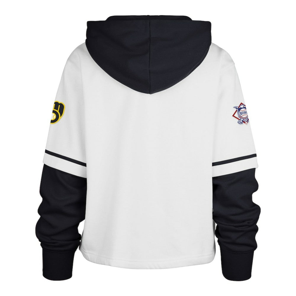 Milwaukee Brewers '47 Women's Trifecta Shortstop Cropped Pullover Hoodie Outlet