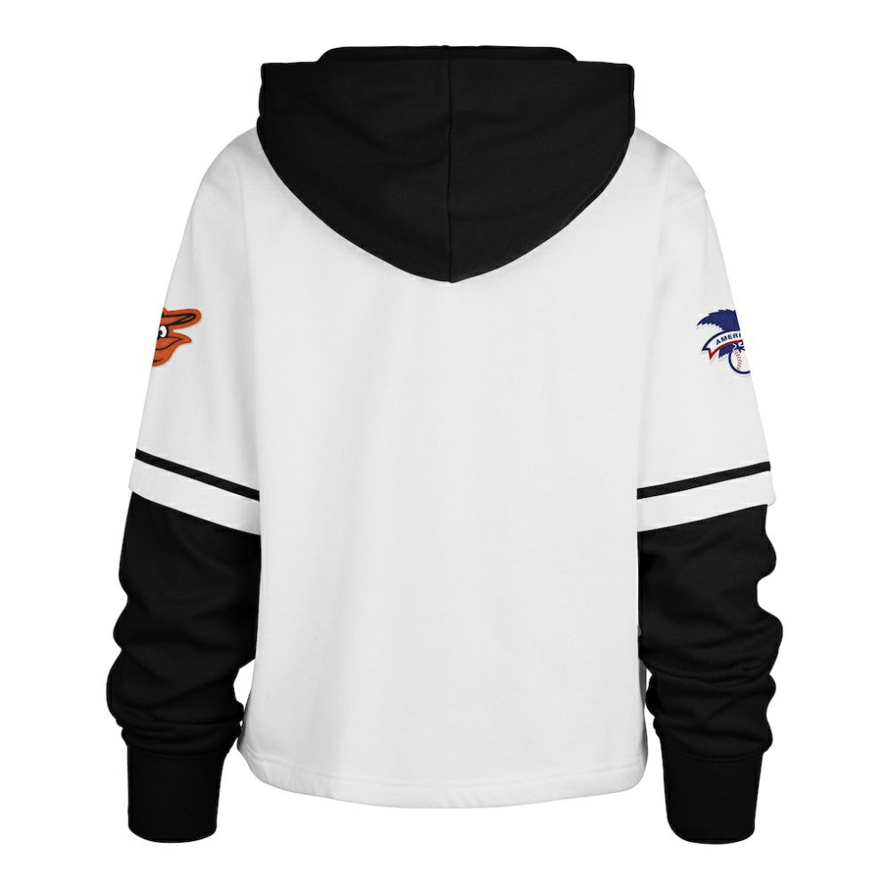 Baltimore Orioles '47 Women's Trifecta Shortstop Cropped Pullover Hoodie Sale
