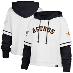 Houston Astros '47 Women's Trifecta Shortstop Cropped Pullover Hoodie for sale