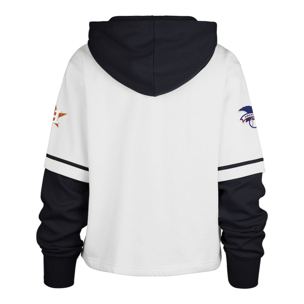 Houston Astros '47 Women's Trifecta Shortstop Cropped Pullover Hoodie for sale