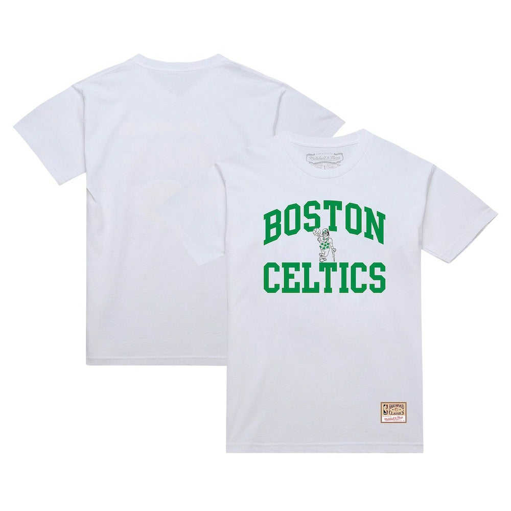 Mitchell & Ness Boston Celtics Hardwood Classics Vintage Warm Up T-Shirt White