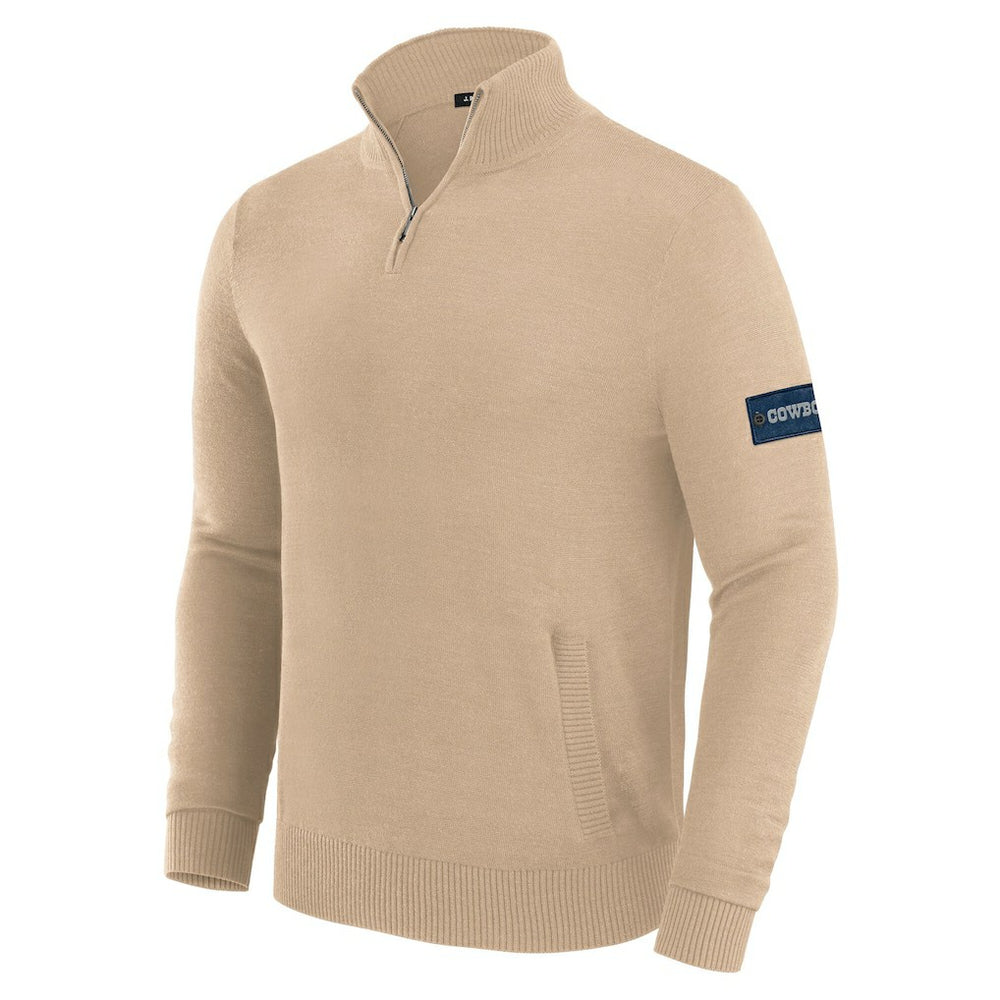 Dallas Cowboys J. Palmer Franchise Quarter-Zip Sweater - Tan - NFL