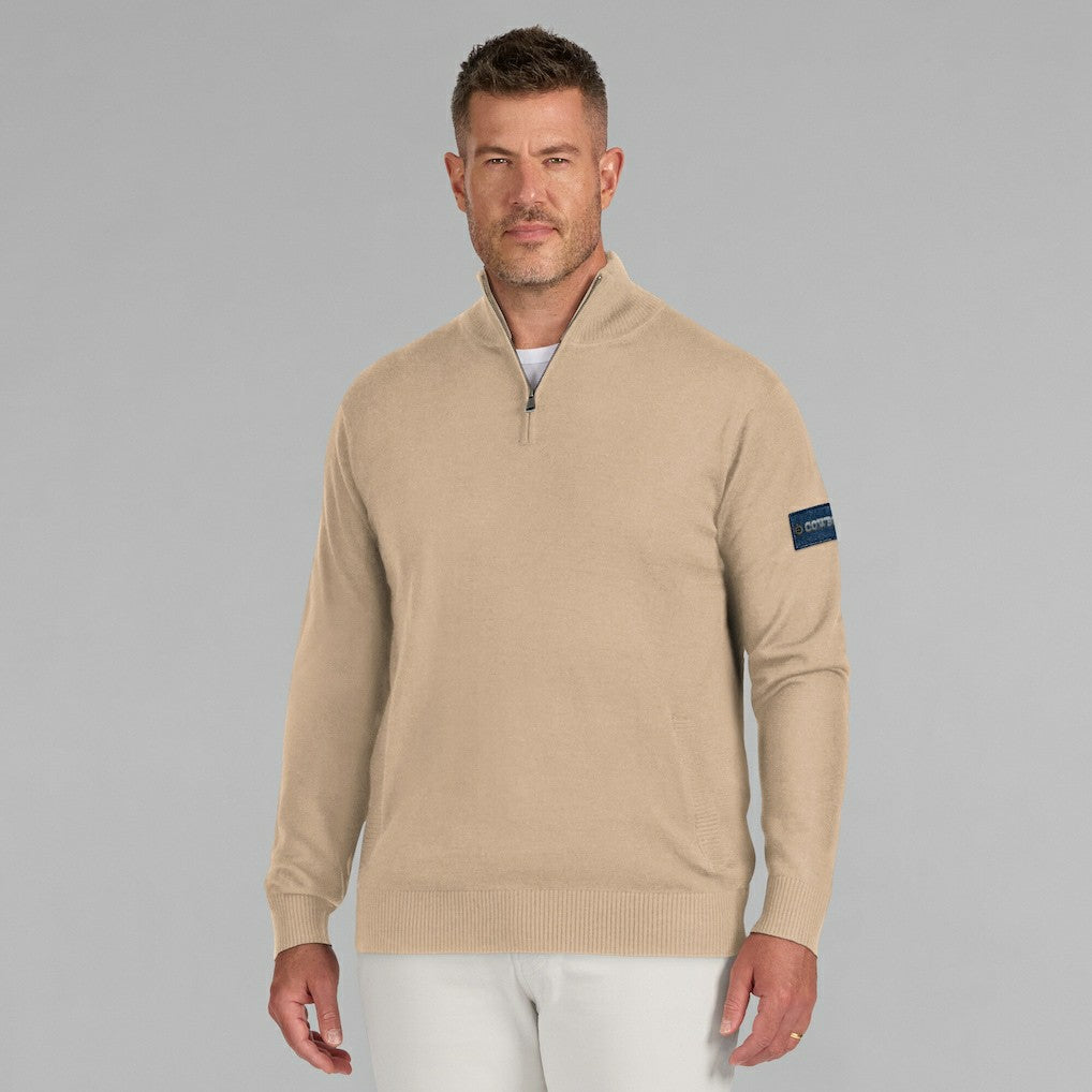 Dallas Cowboys J. Palmer Franchise Quarter-Zip Sweater - Tan - NFL