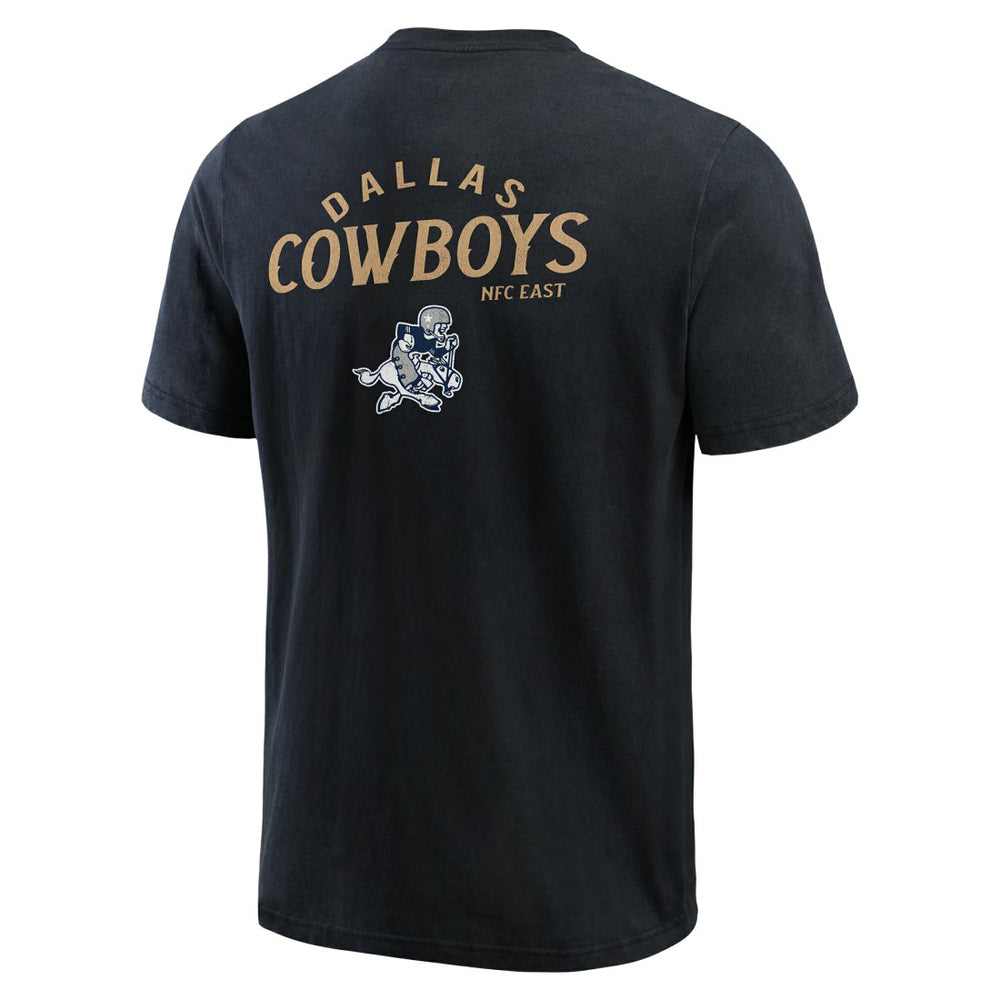 Dallas Cowboys Darius Rucker Collection Washed Henley T-Shirt - Black - Fanatics