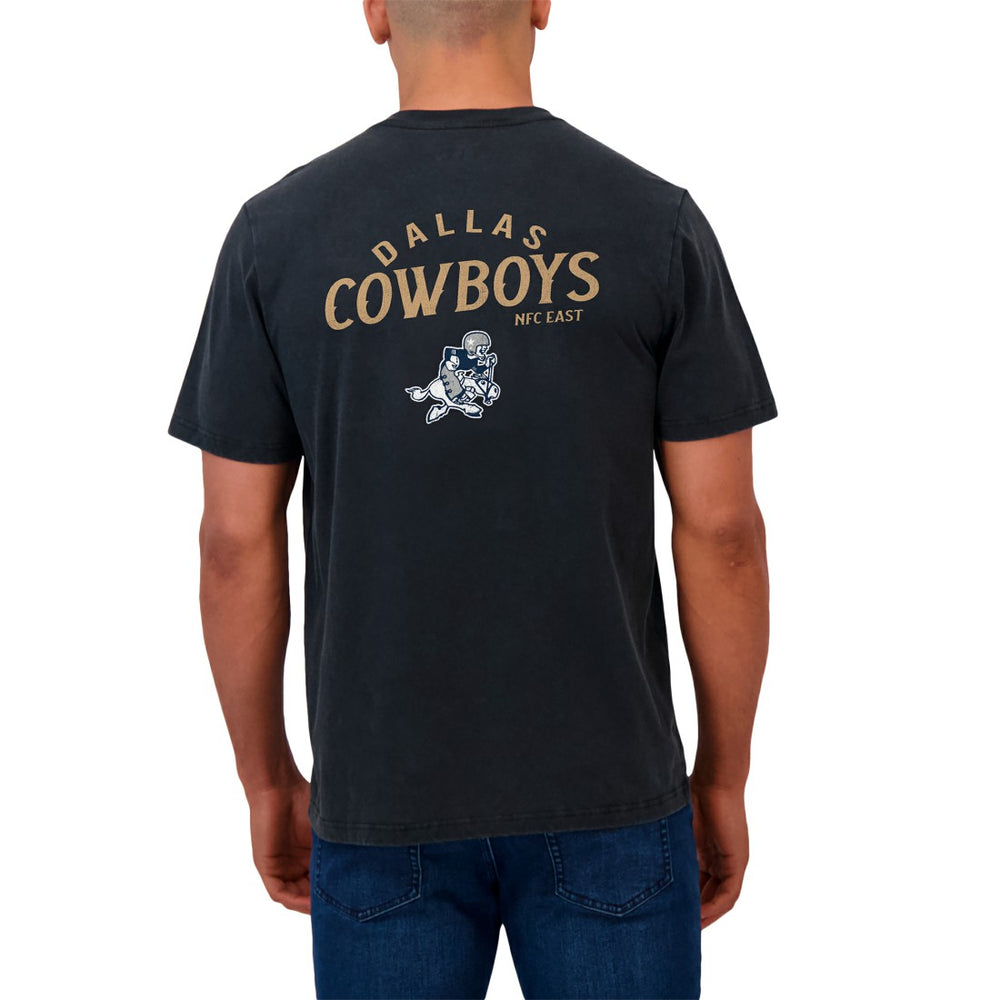 Dallas Cowboys Darius Rucker Collection Washed Henley T-Shirt - Black - Fanatics