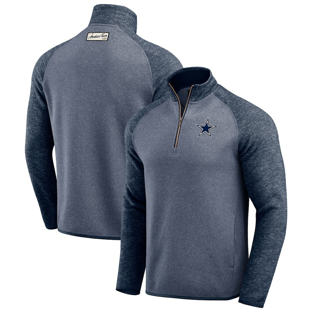 Dallas Cowboys Darius Rucker Collection Tonal Quarter-Zip Jacket - Navy - Fanatics