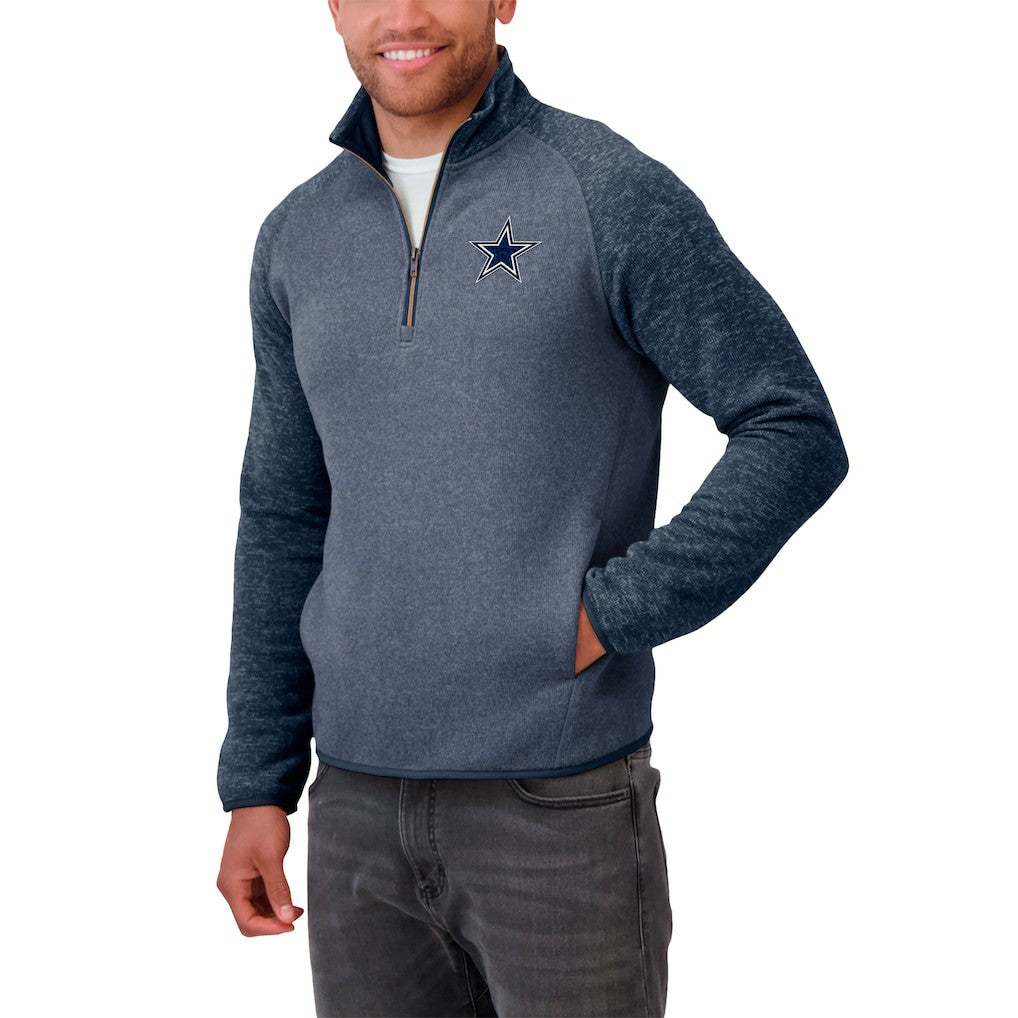 Dallas Cowboys Darius Rucker Collection Tonal Quarter-Zip Jacket - Navy - Fanatics