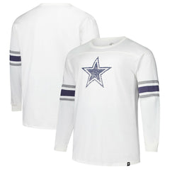 Dallas Cowboys '47 Big & Tall Premier Brex Long Sleeve T-Shirt - White - 47 brand