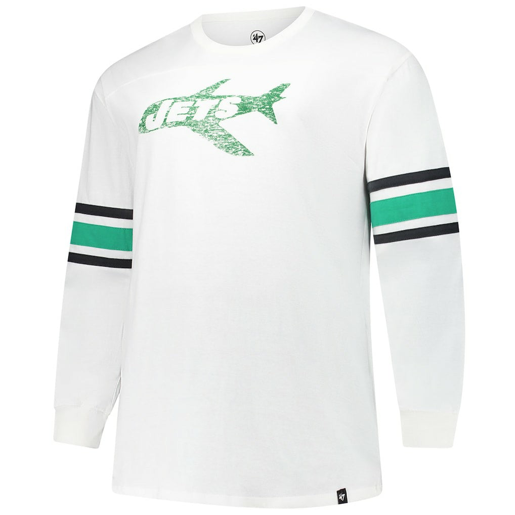 New York Jets '47 Big & Tall Premier Brex Long Sleeve T-Shirt - White - 47 brand