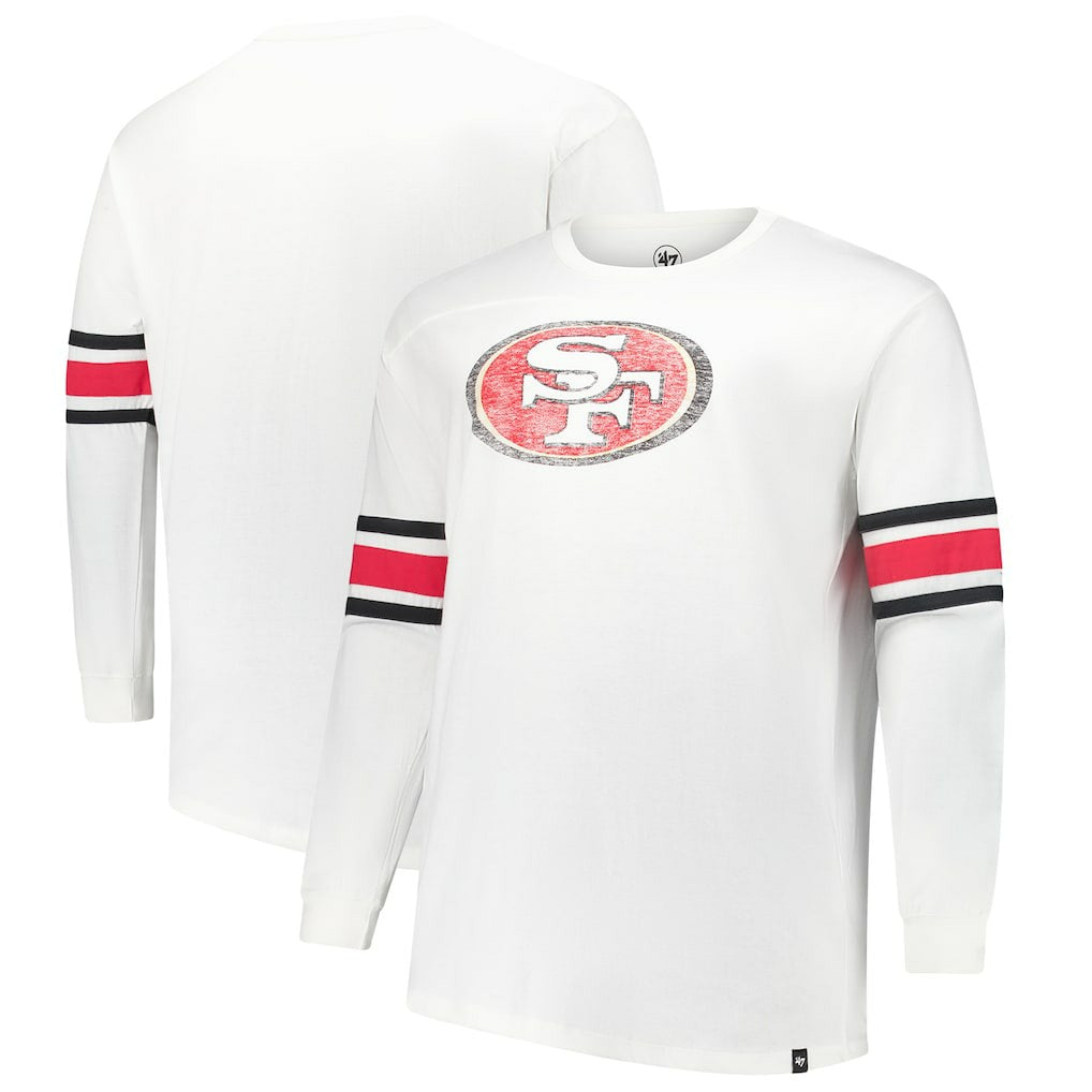 San Francisco 49ers '47 Big & Tall Premier Brex Long Sleeve T-Shirt - White - 47 brand