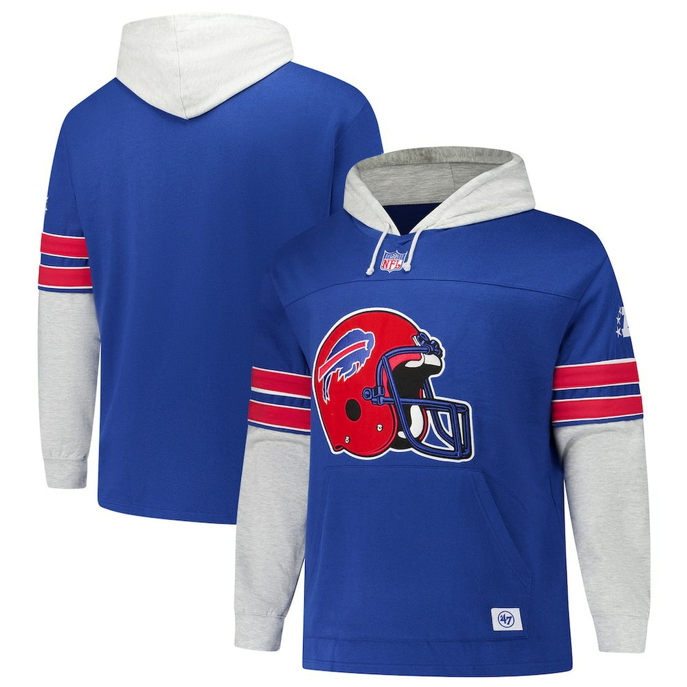 Buffalo Bills '47 Big & Tall Lacer Pullover Hoodie - Royal - 47 brand