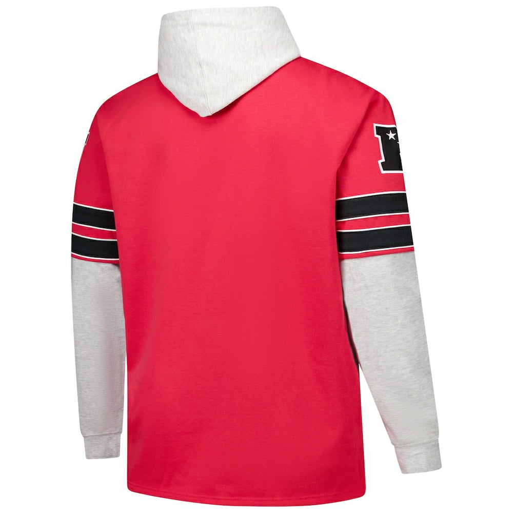 San Francisco 49ers '47 Big & Tall Lacer Pullover Hoodie - Scarlet - 47 brand