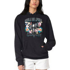 Philadelphia Eagles G-III 4Her by Carl Banks Women's Flowers Team Logo Graphic Fleece Pullover Hoodie - Black - NFL